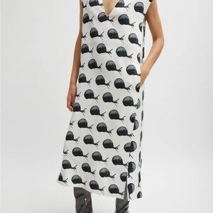 Tibi Gary print stretch crepe v neck dress size 4